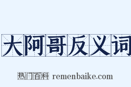 大阿哥反义词是什么意思的图片
